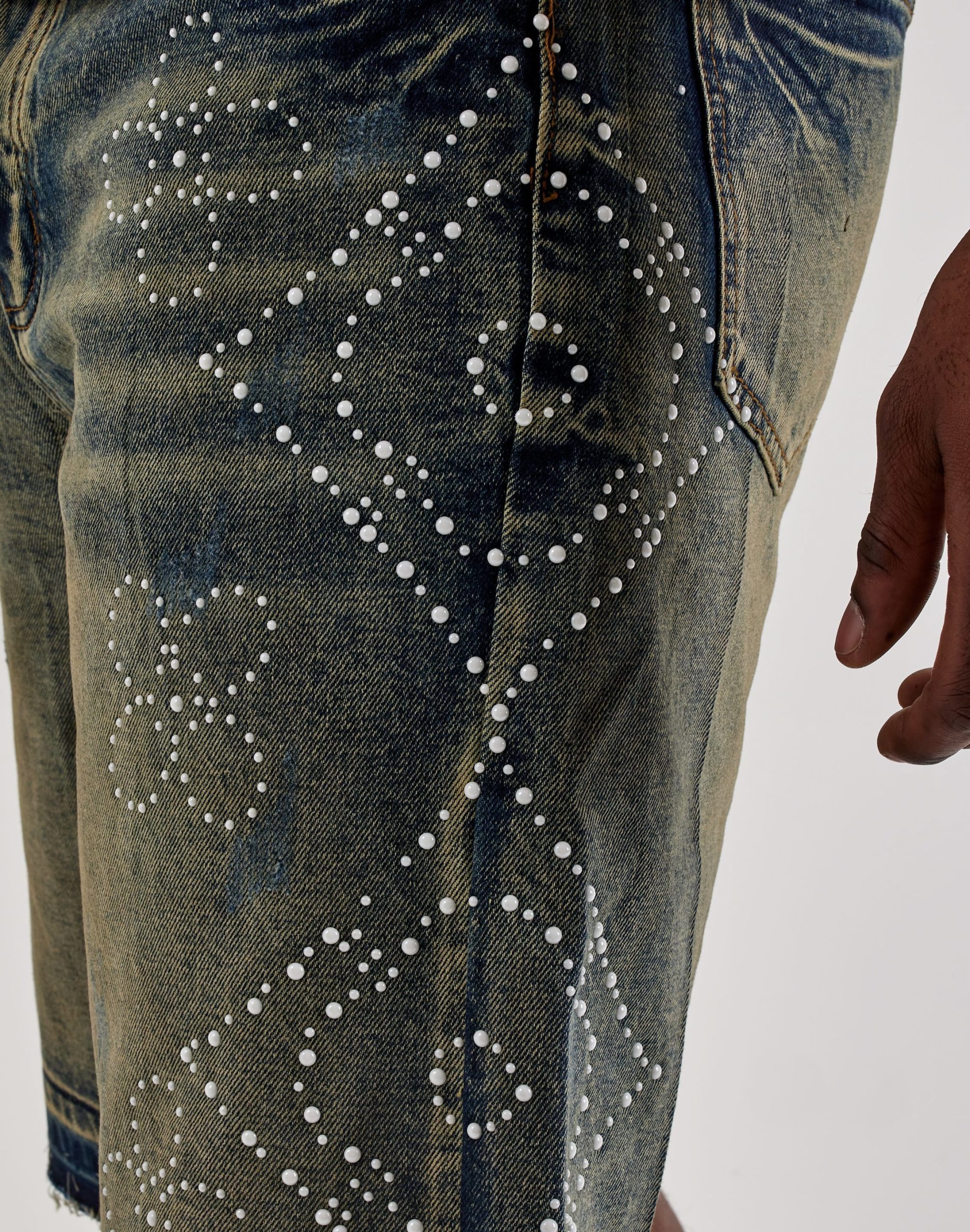 GFTD LA Pearl Denim Shorts - Image 3