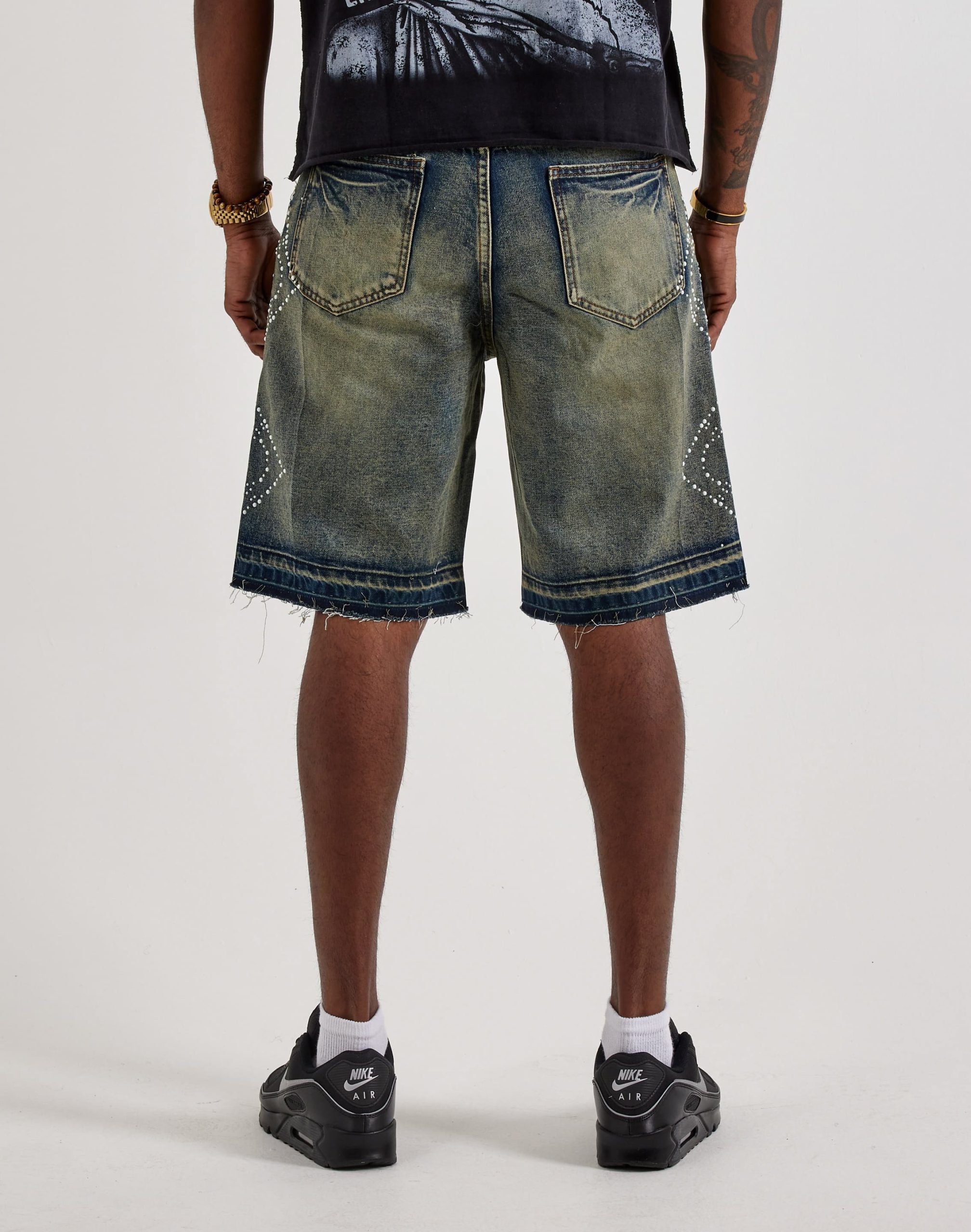 GFTD LA Pearl Denim Shorts - Image 4