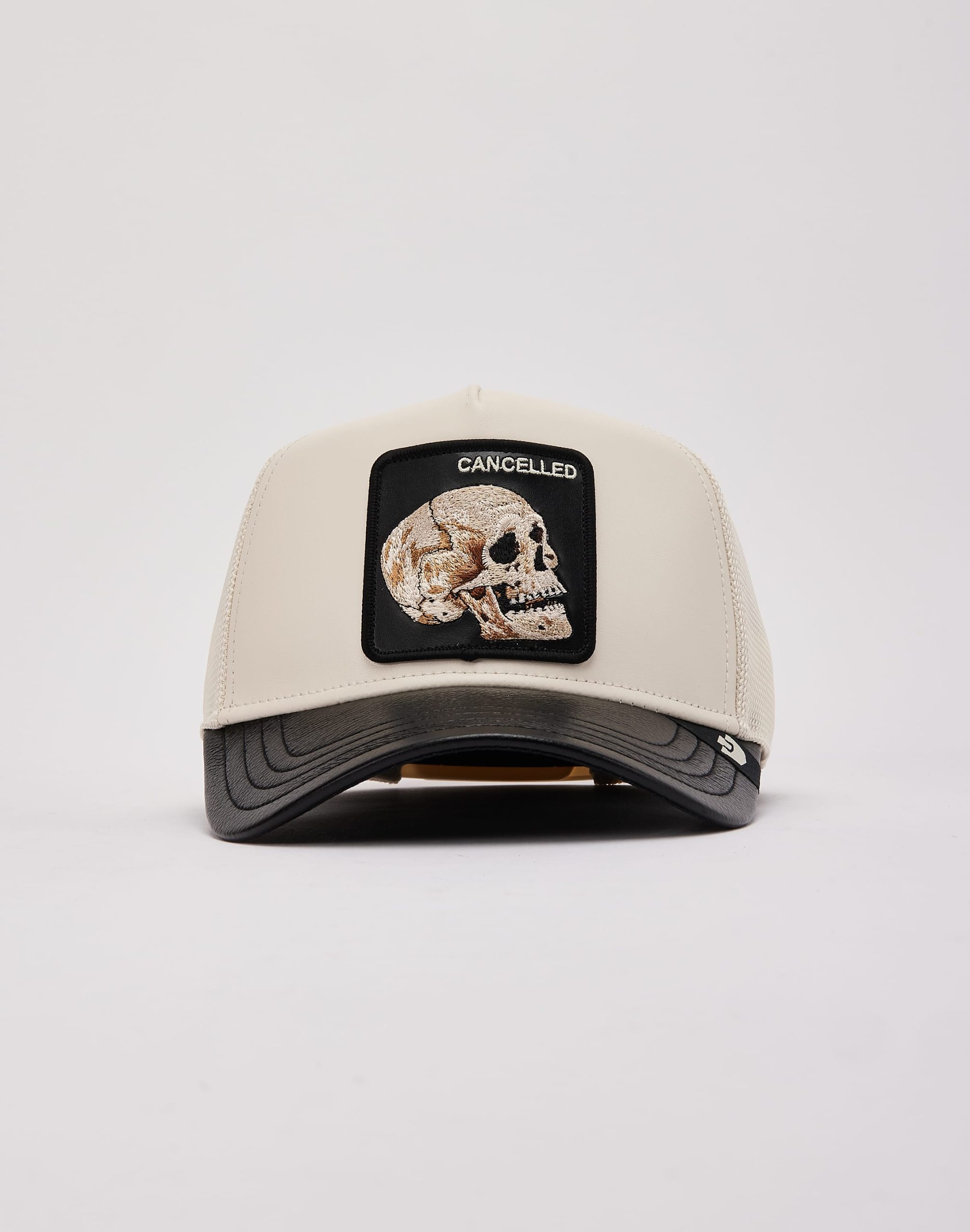 Goorin Bros Faux Leather Skull Trucker Hat - Image 2