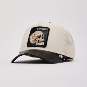 Goorin Bros Faux Leather Skull Trucker Hat