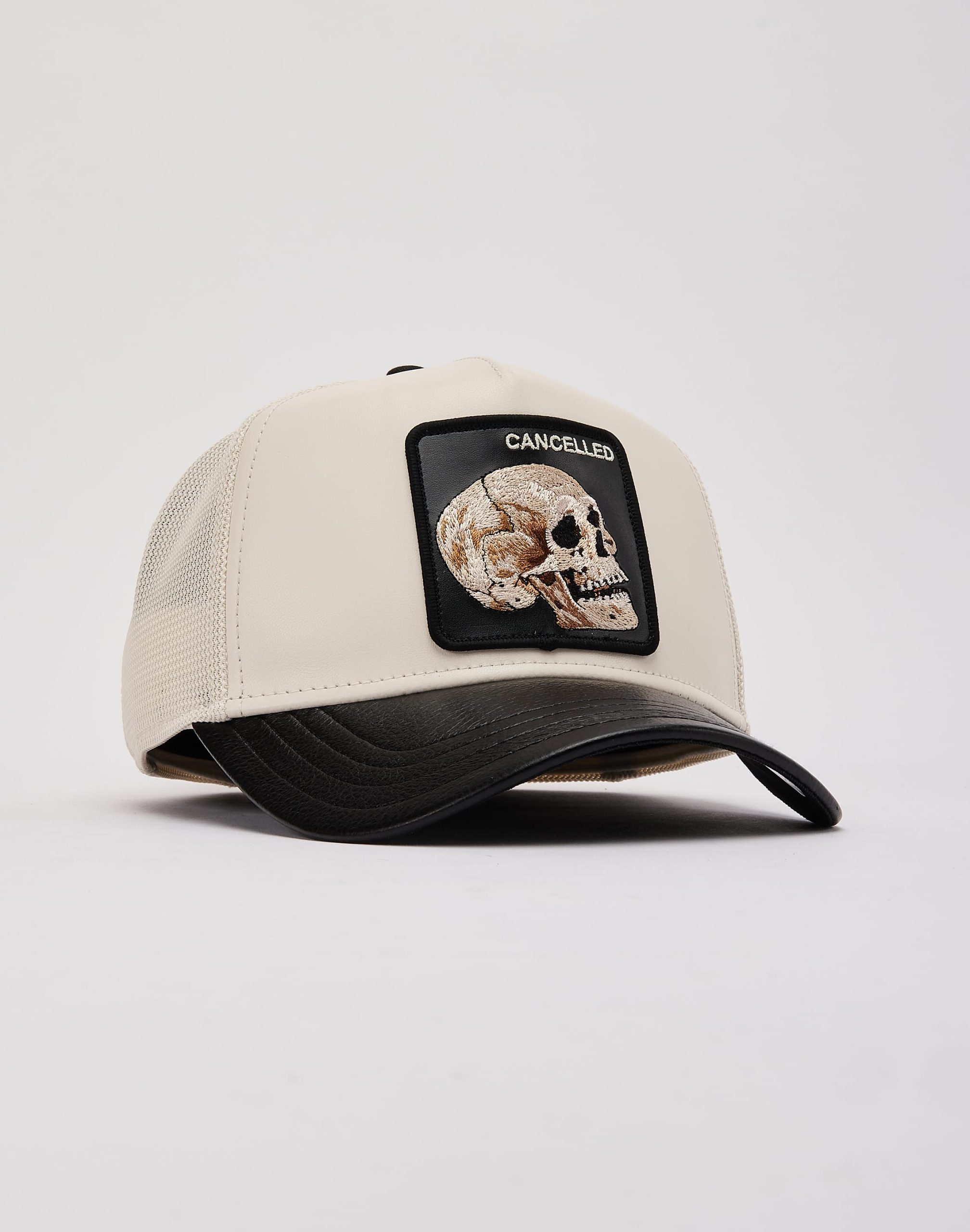 Goorin Bros Faux Leather Skull Trucker Hat - Image 3