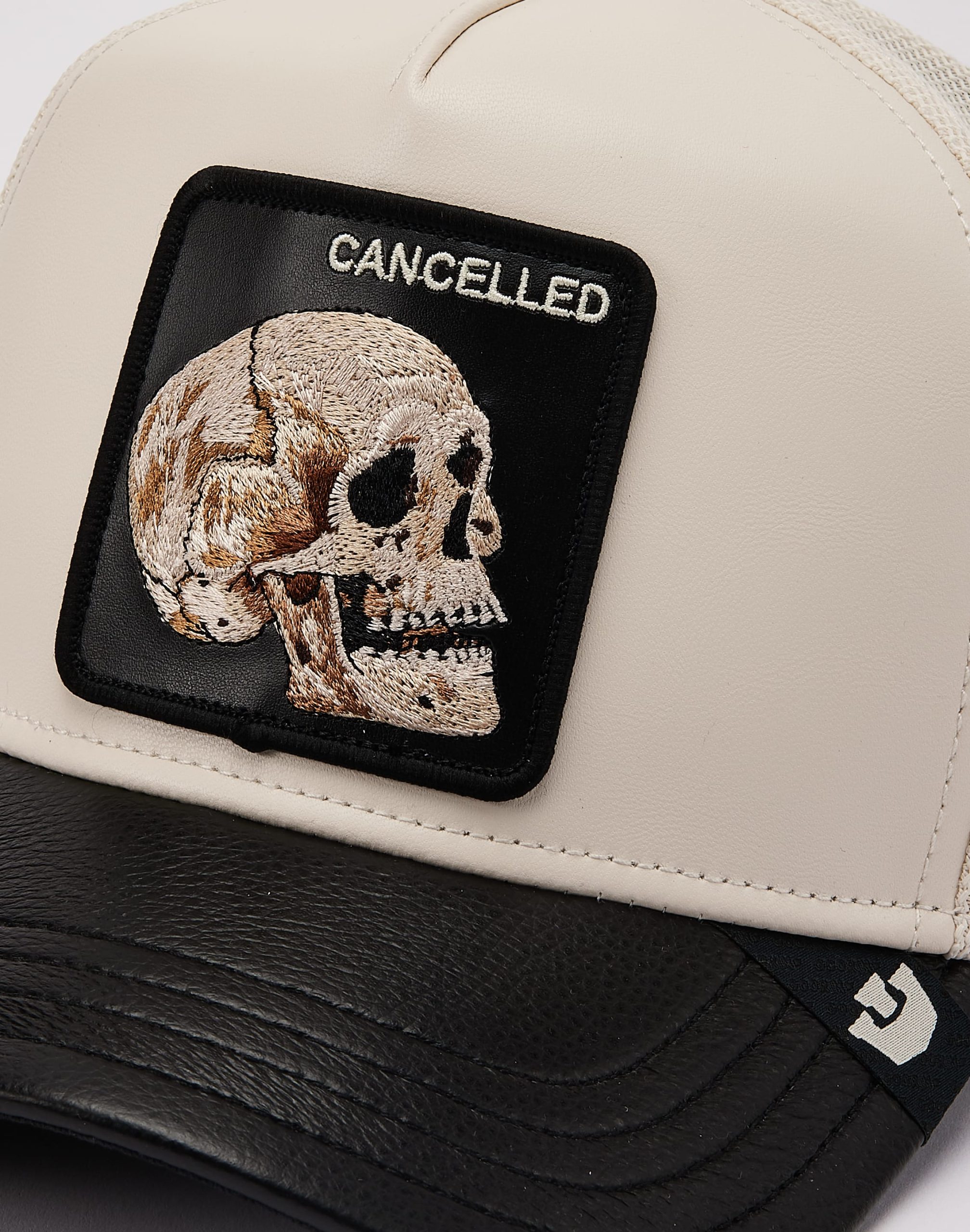 Goorin Bros Faux Leather Skull Trucker Hat - Image 4