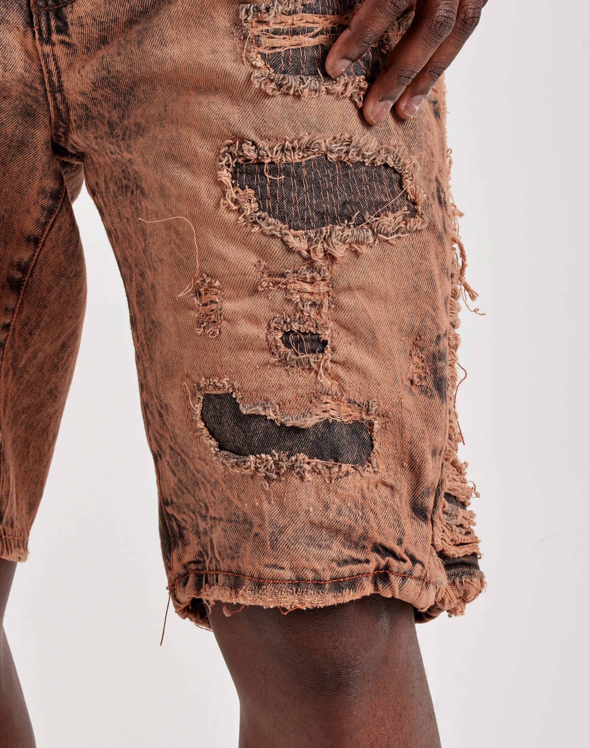 Grindhouse Distressed Denim Shorts - Image 3