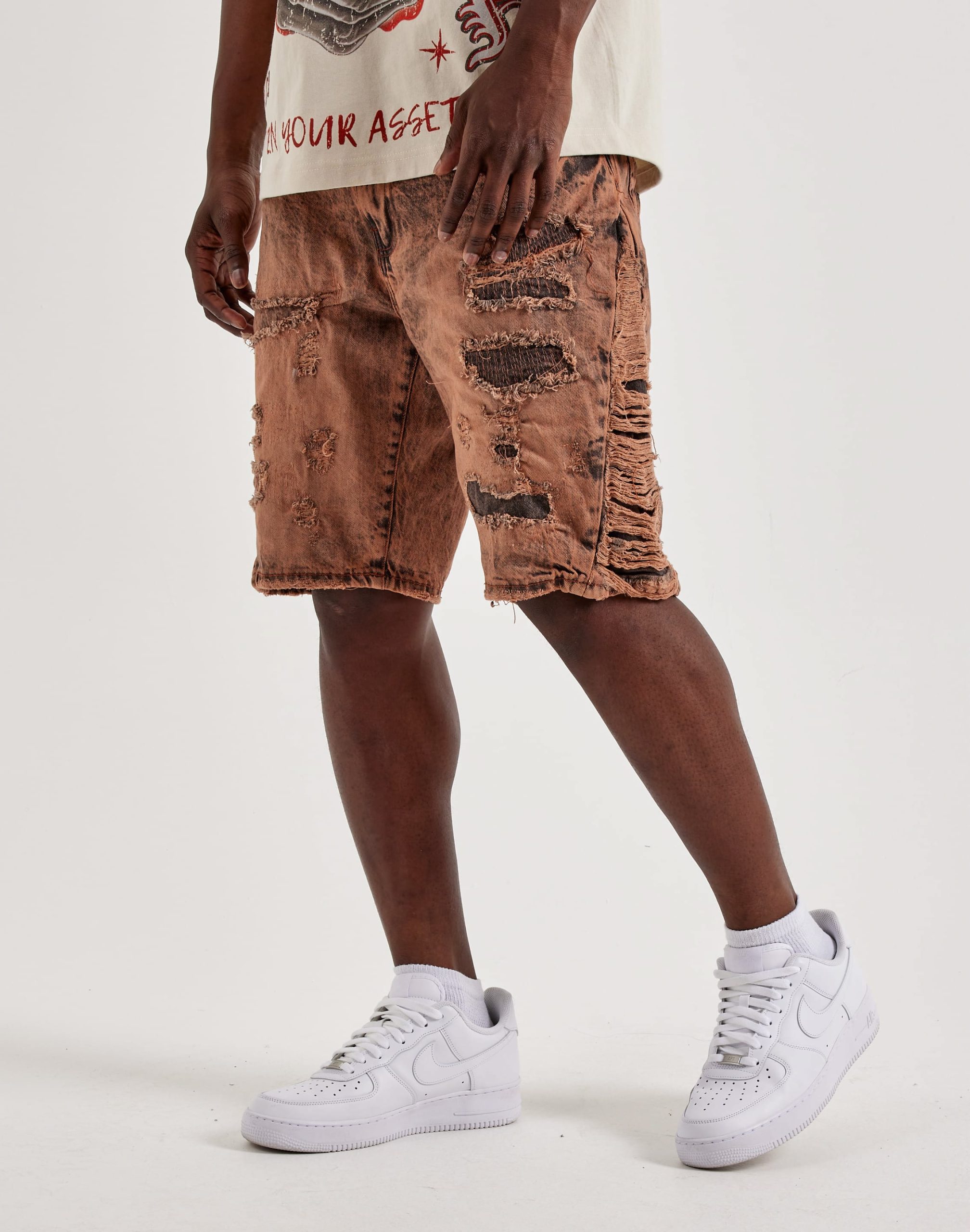 Grindhouse Distressed Denim Shorts - Image 2