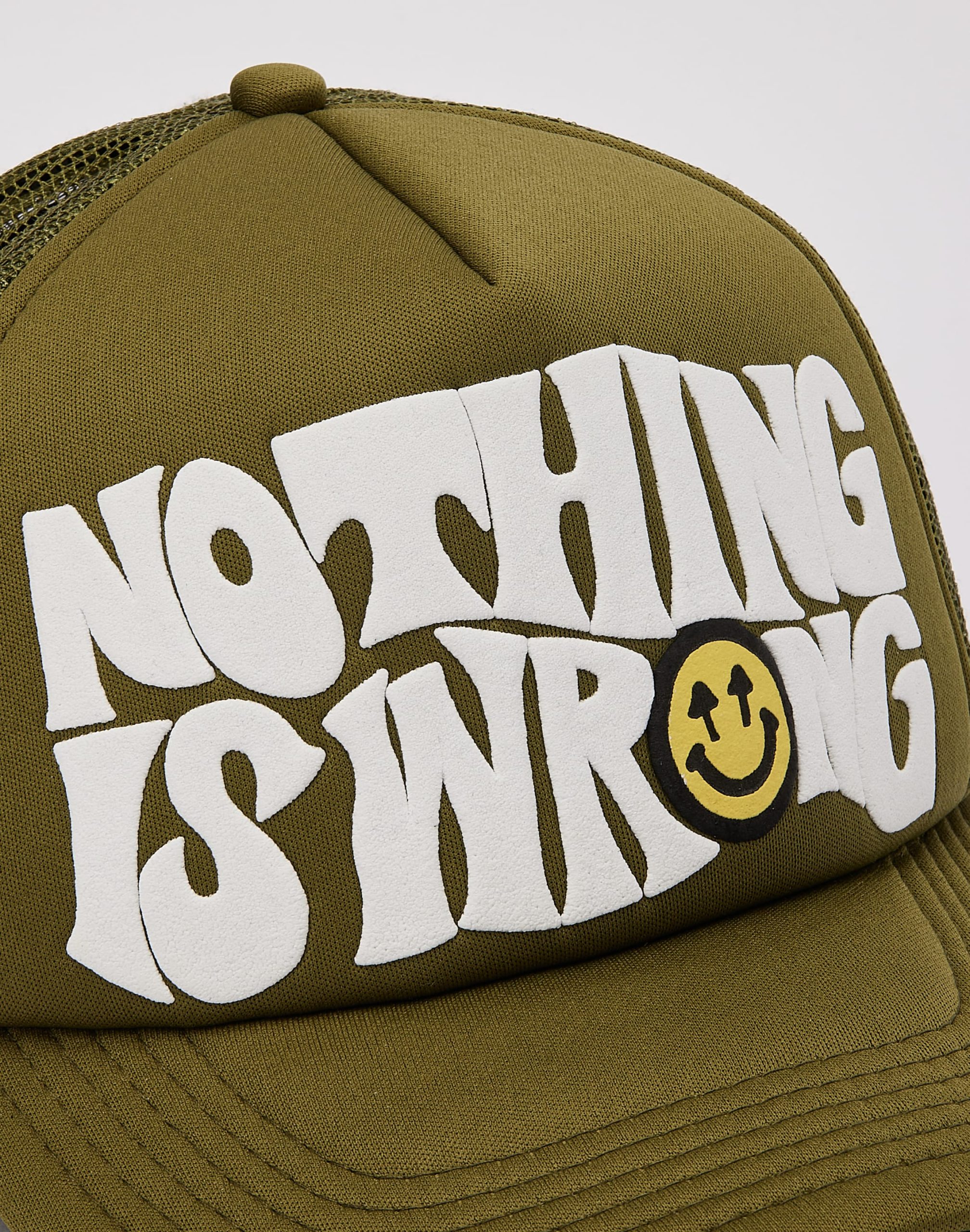 Happy Caps Nothing Is Wrong Trucker Hat - Image 4