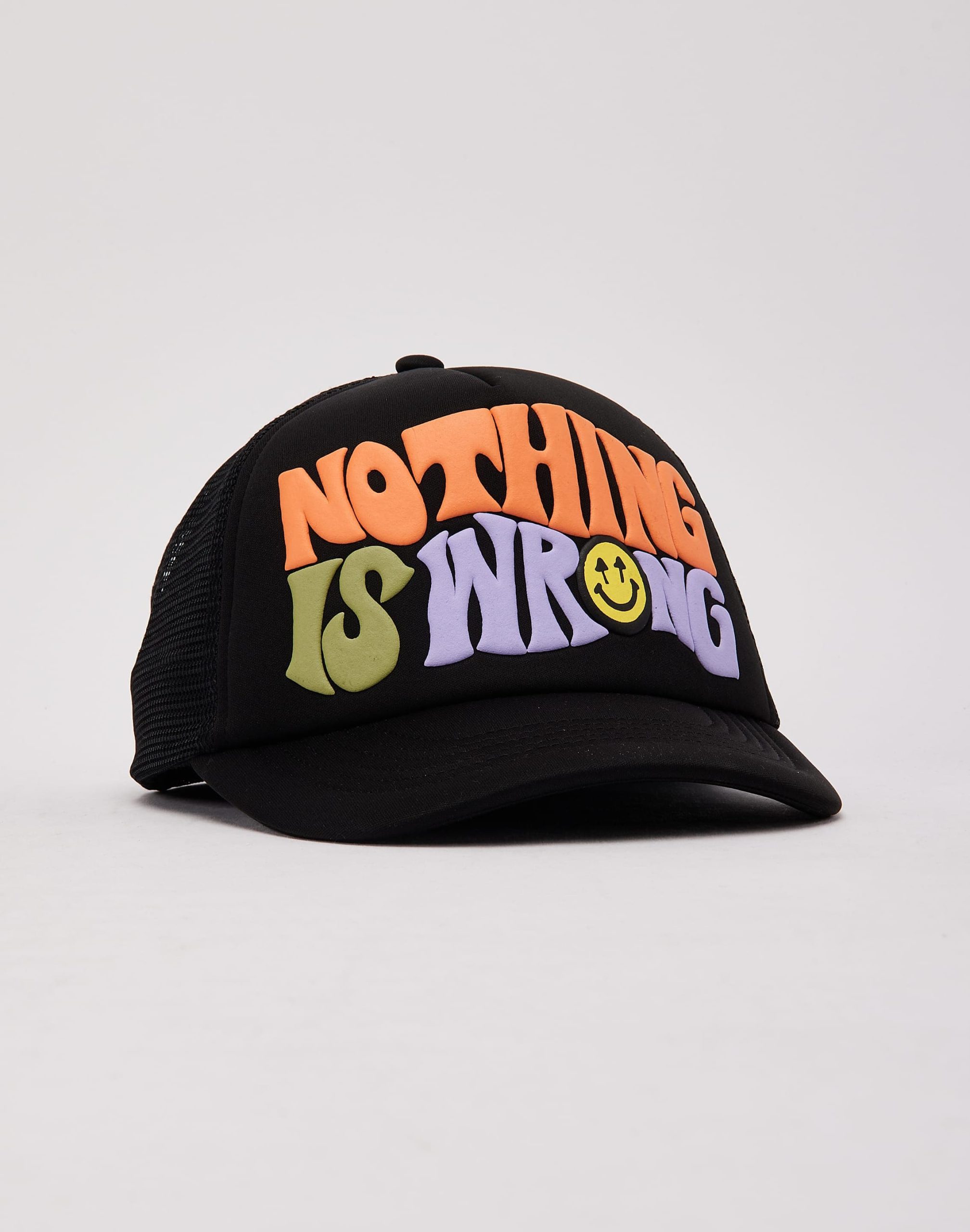 Happy Caps Nothing Is Wrong Trucker Hat - Image 3