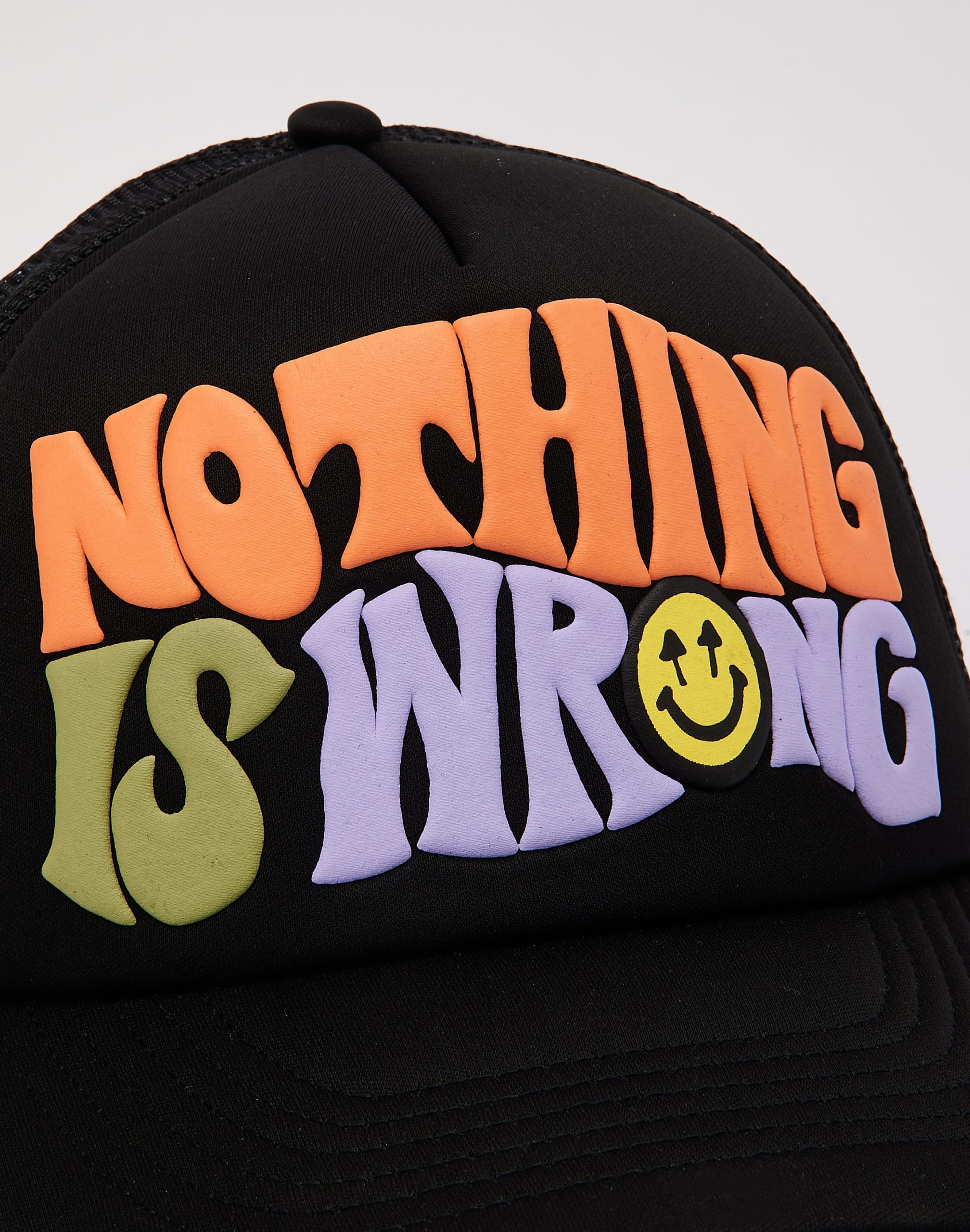 Happy Caps Nothing Is Wrong Trucker Hat - Image 4