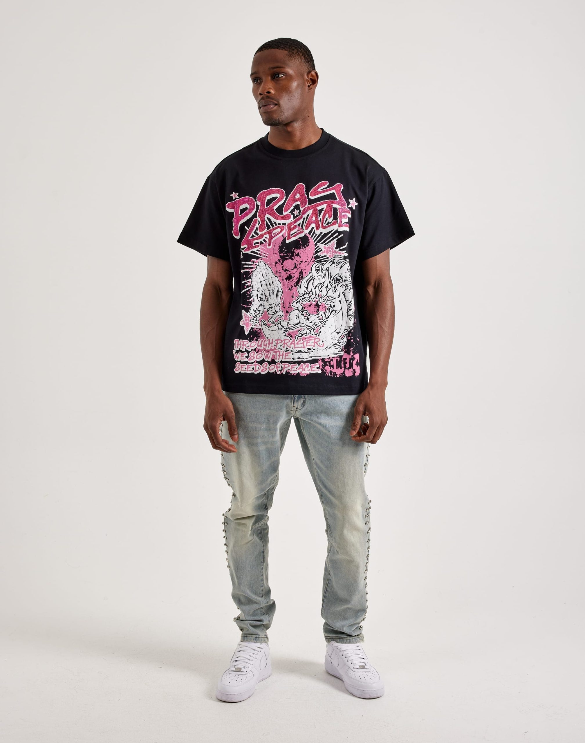 Heads or Tails Pray 4 Peace Tee - Image 4