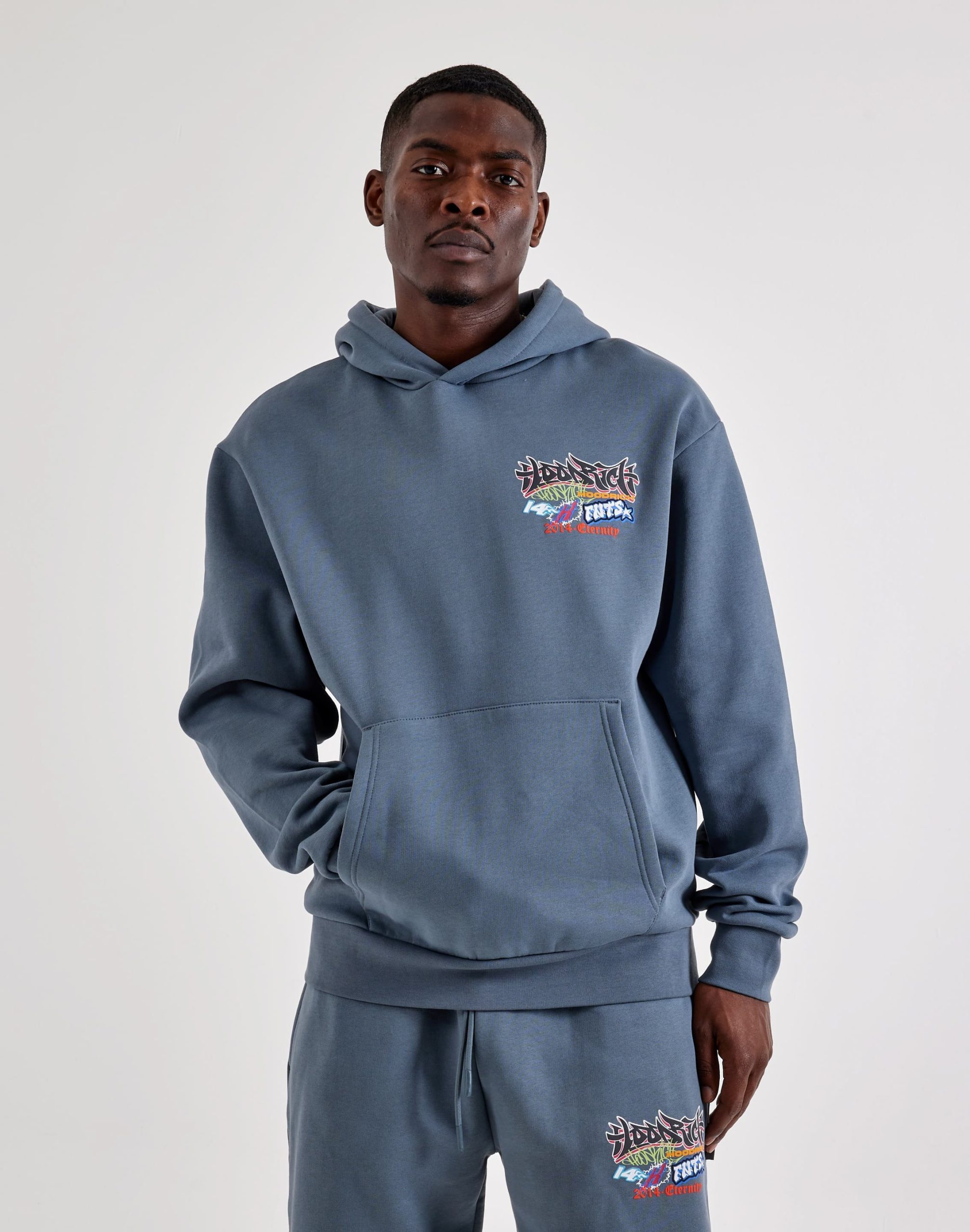 Hoodrich Graffiti Oversized Pullover Fleece Hoodie