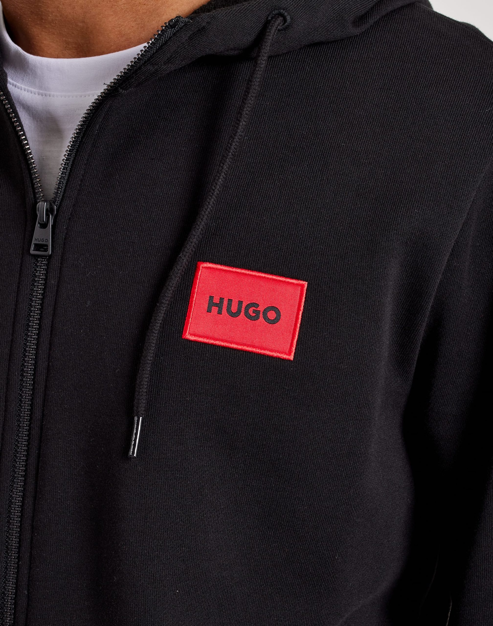 Hugo Daple Box Logo Full-Zip Fleece Hoodie - Image 2