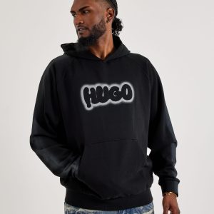 Hugo Nuneony Acid Wash Graffiti Fleece Hoodie