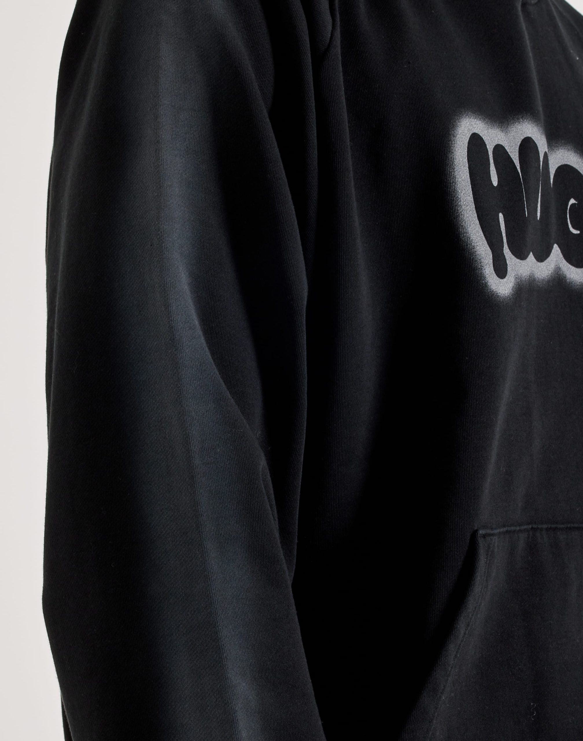 Hugo Nuneony Acid Wash Graffiti Fleece Hoodie - Image 3