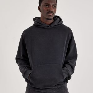 DH Essentials Acid Wash Fleece Pullover Hoodie