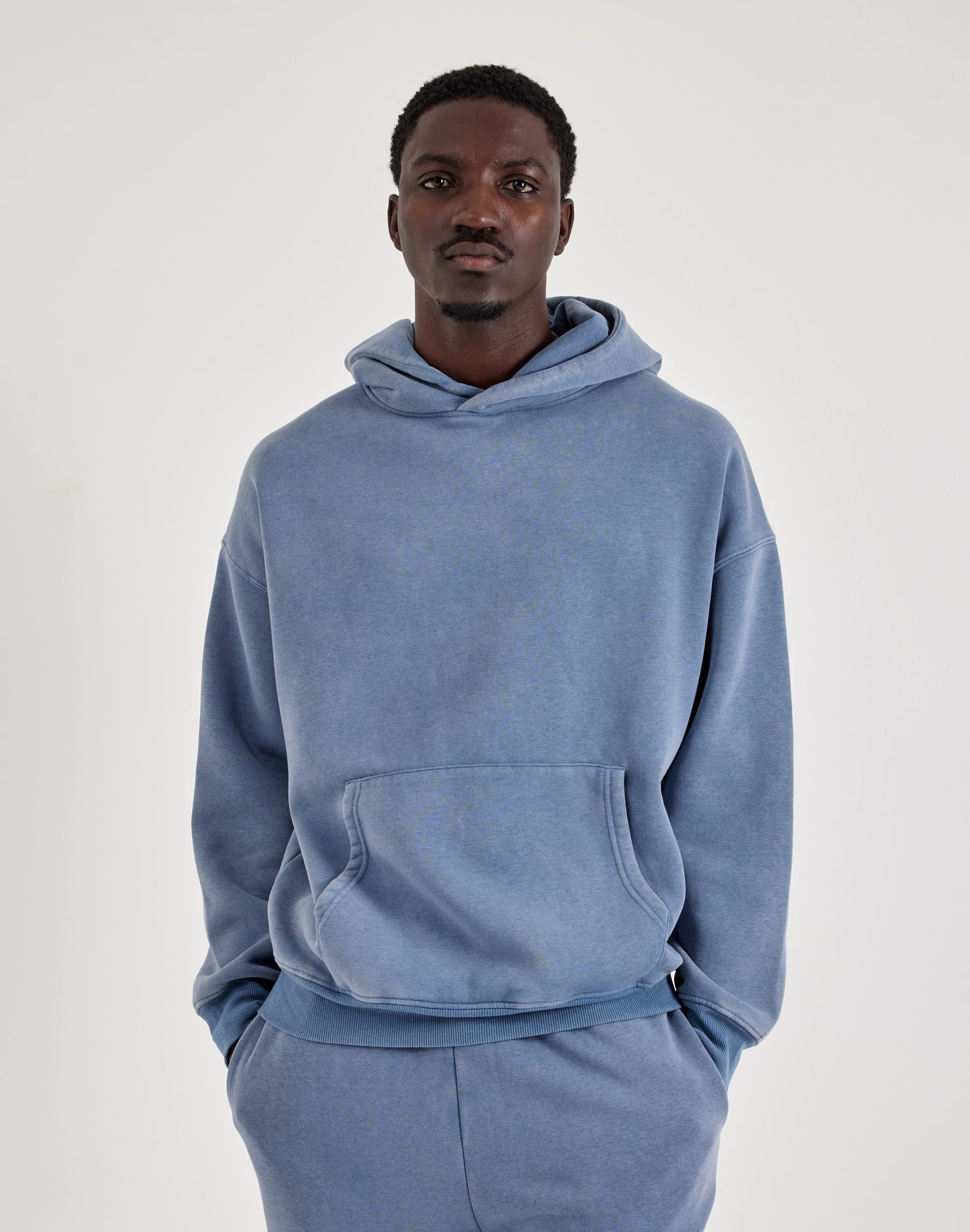 DH Essentials Acid Wash Fleece Pullover Hoodie