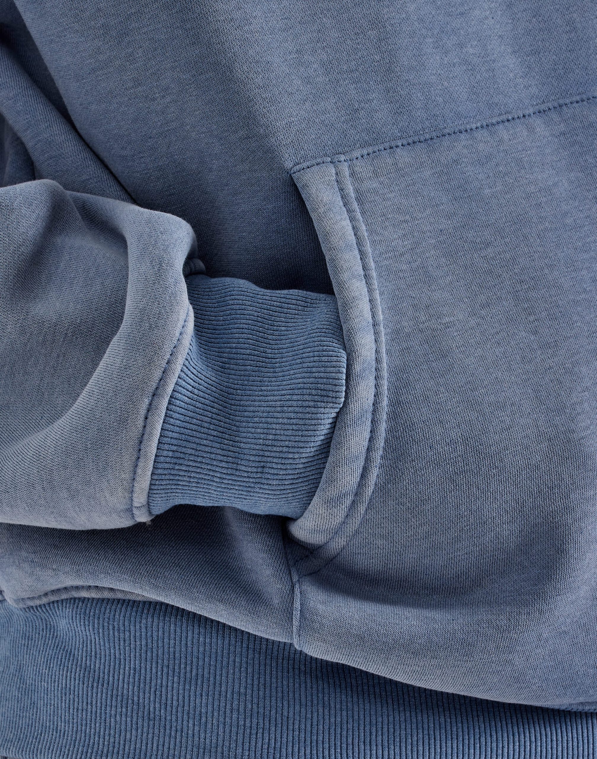 DH Essentials Acid Wash Fleece Pullover Hoodie - Image 2