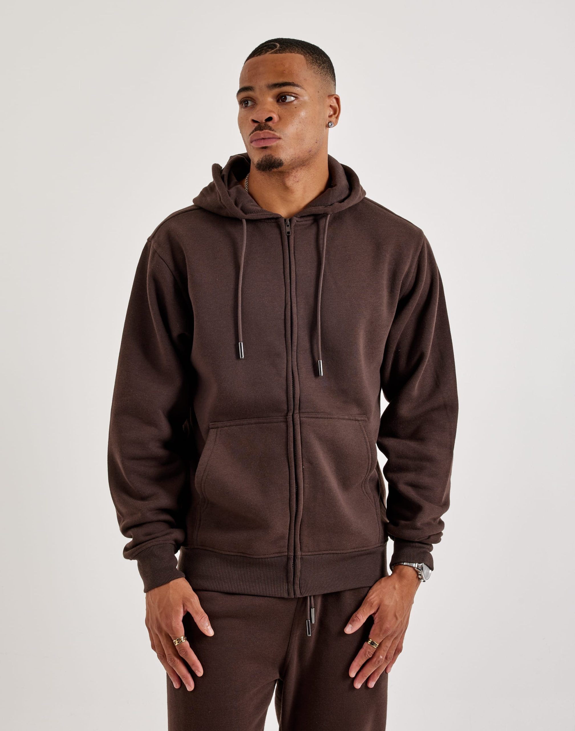 DH Essentials Basic Full-Zip Fleece Hoodie