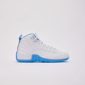 Jordan Air Jordan 12 Retro 'White and University Blue' Grade-School