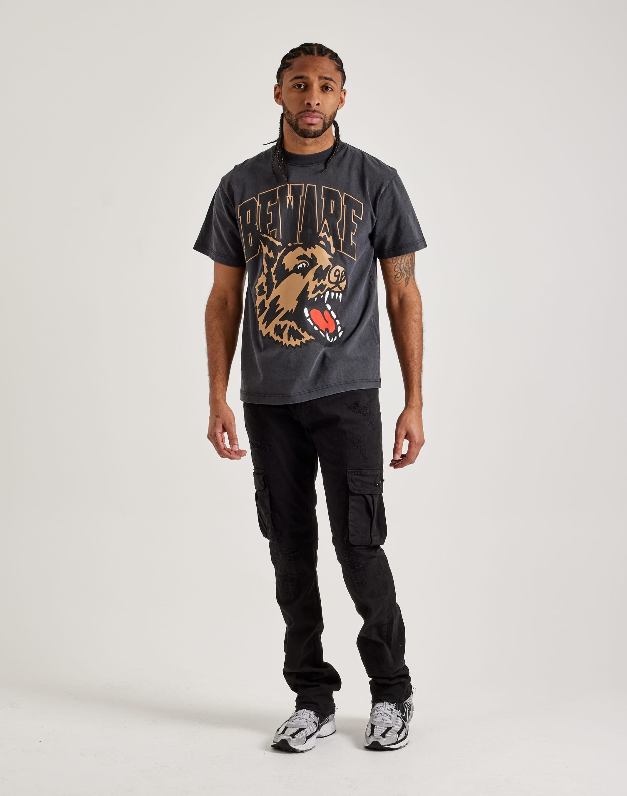Jordan Craig Stacked Flare Cargo Denim Jeans - Image 5
