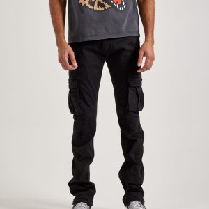 Jordan Craig Stacked Flare Cargo Denim Jeans