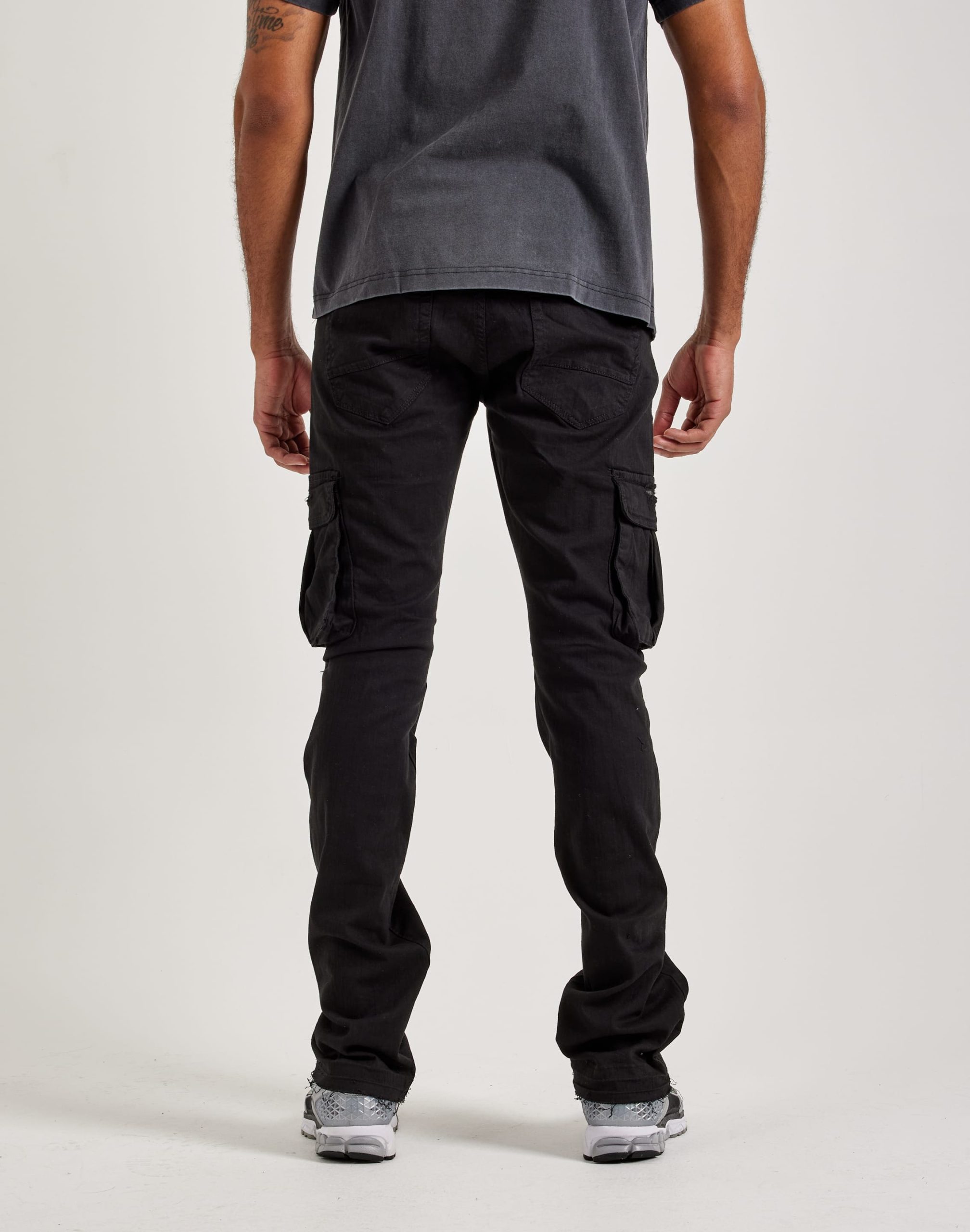 Jordan Craig Stacked Flare Cargo Denim Jeans - Image 3