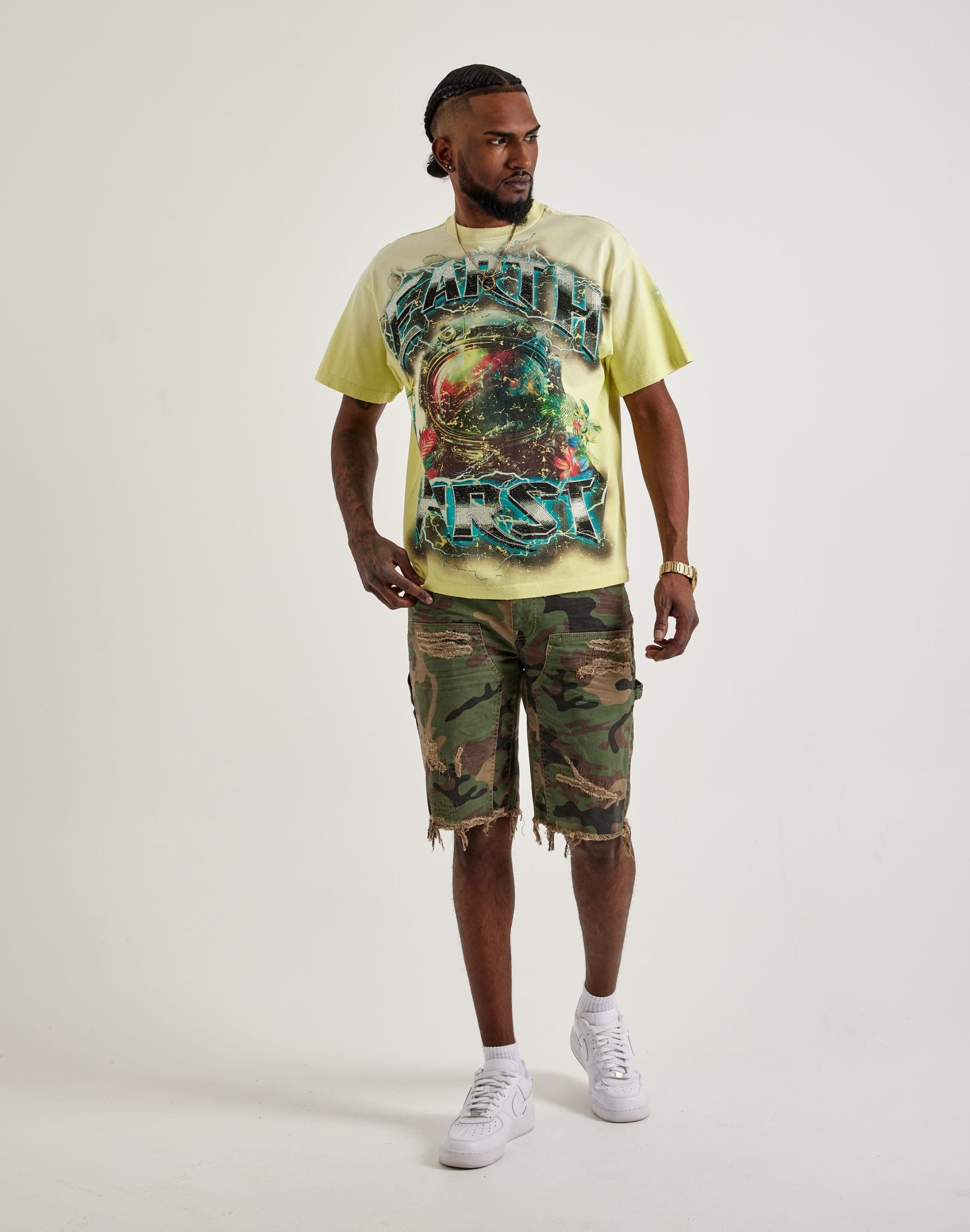 Jordan Craig Distressed Carpenter Shorts - Image 5