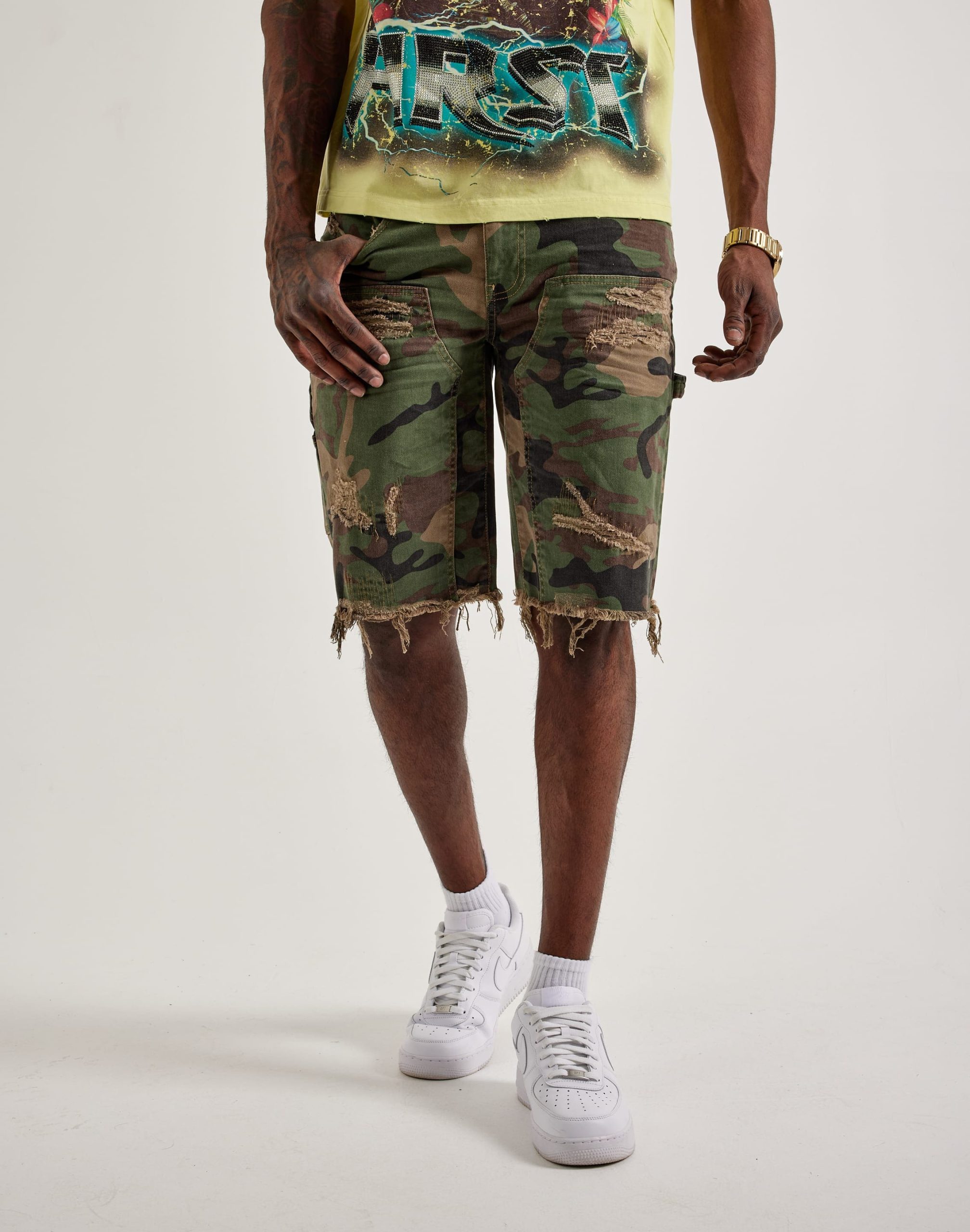 Jordan Craig Distressed Carpenter Shorts