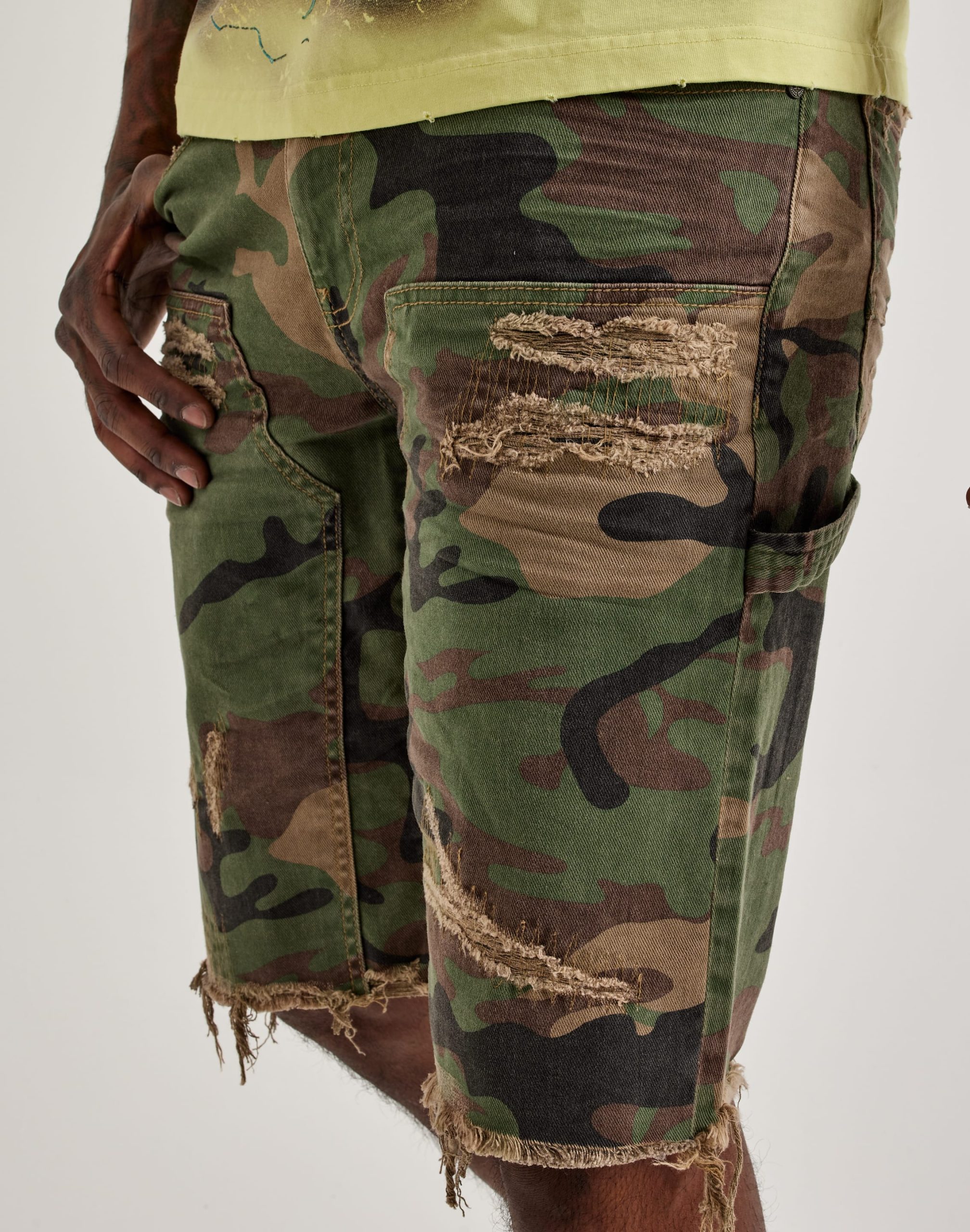 Jordan Craig Distressed Carpenter Shorts - Image 3
