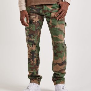 Jordan Craig Collins Distressed Carpenter Straight Pants