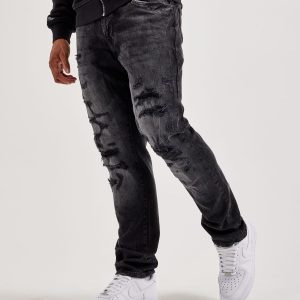 Jordan Craig Distressed Slim Collins Denim Jeans