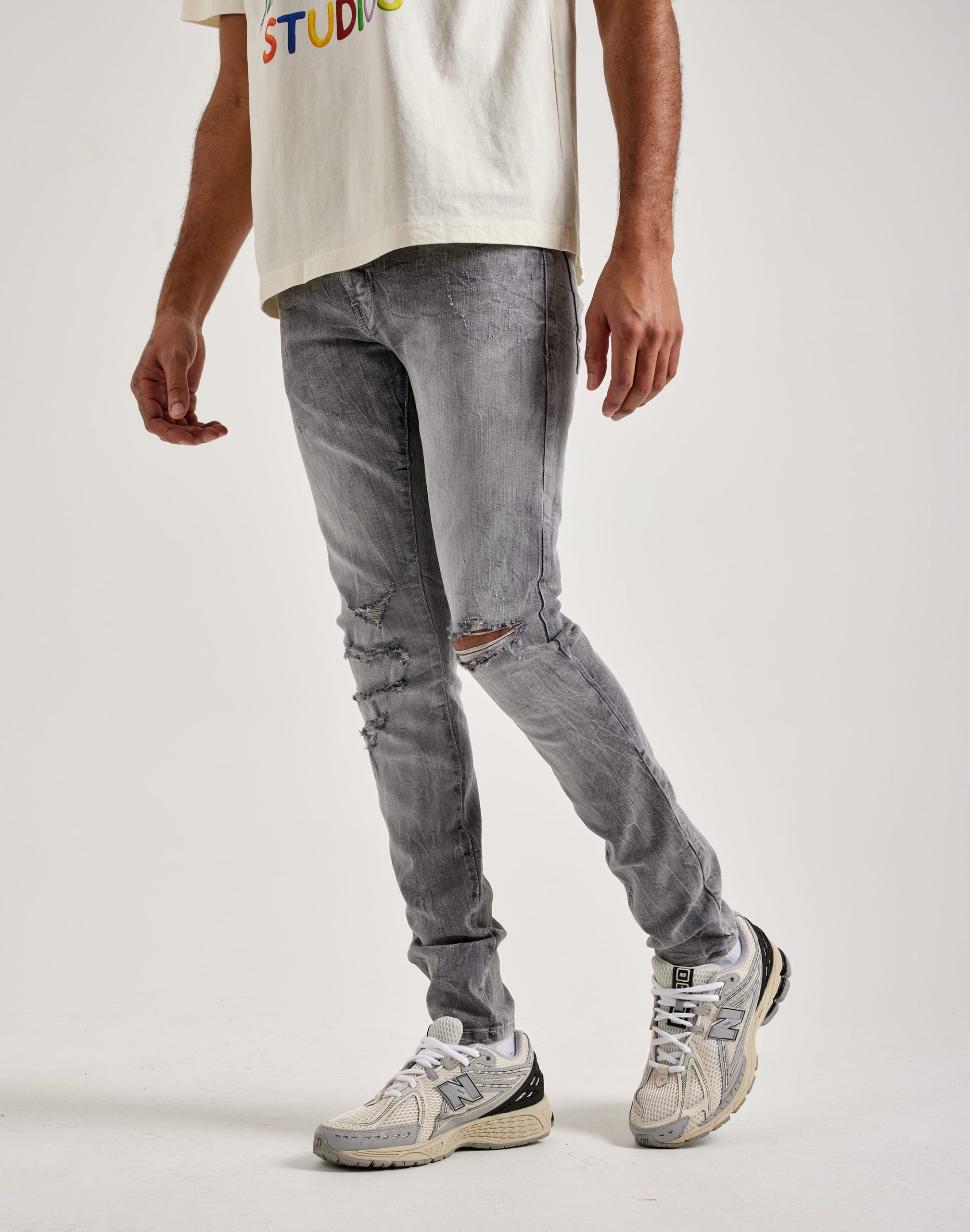 Jordan Craig Basic Sean Distressed Slim Denim Jeans - Image 2