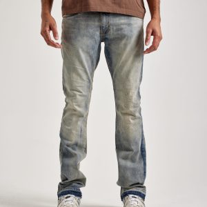 Jordan Craig Embossed Stacked Flare Denim Jeans