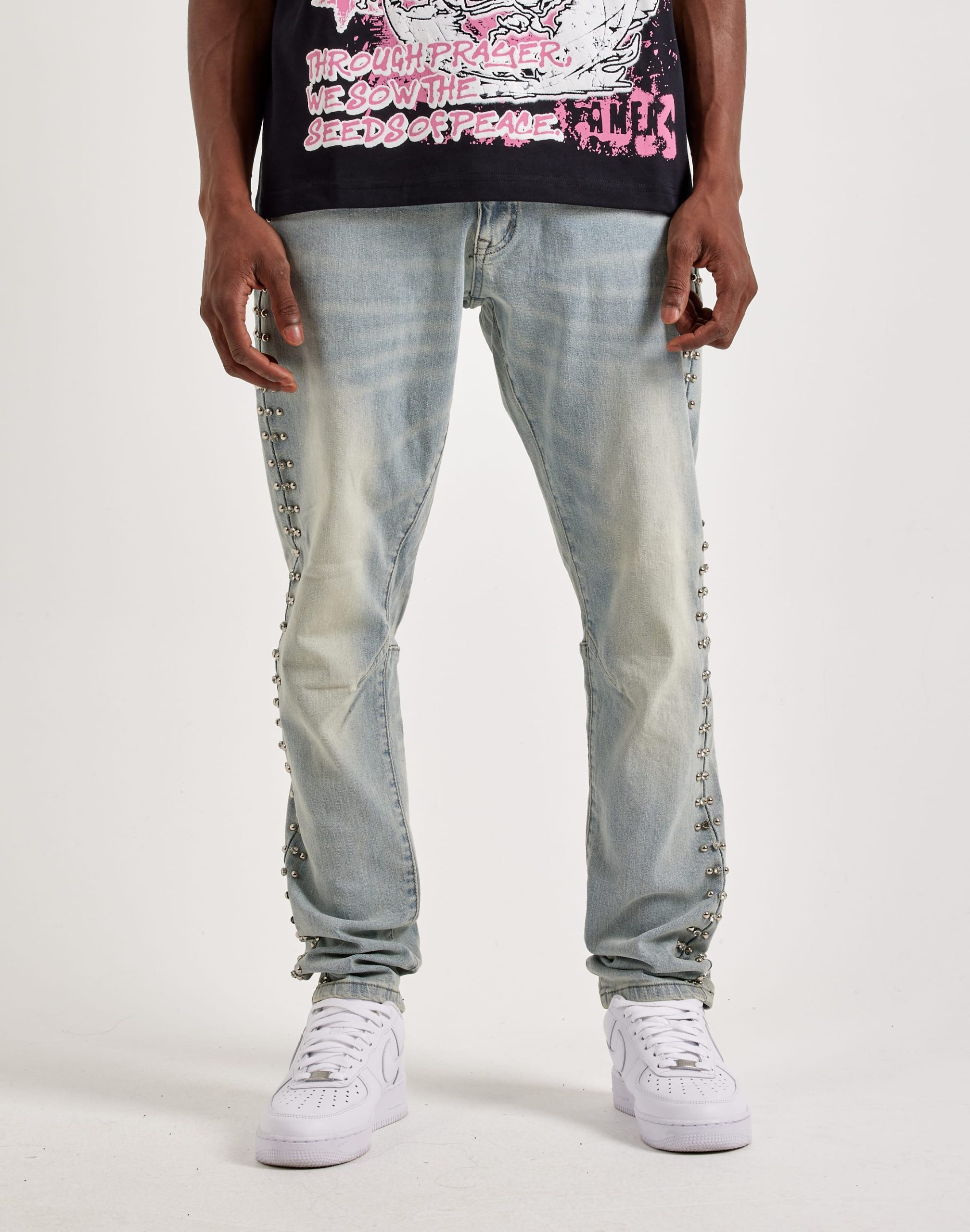 Kloud 9 Rhinestone Slim Denim Jeans - Image 2