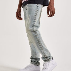 Kloud 9 Rhinestone Slim Denim Jeans