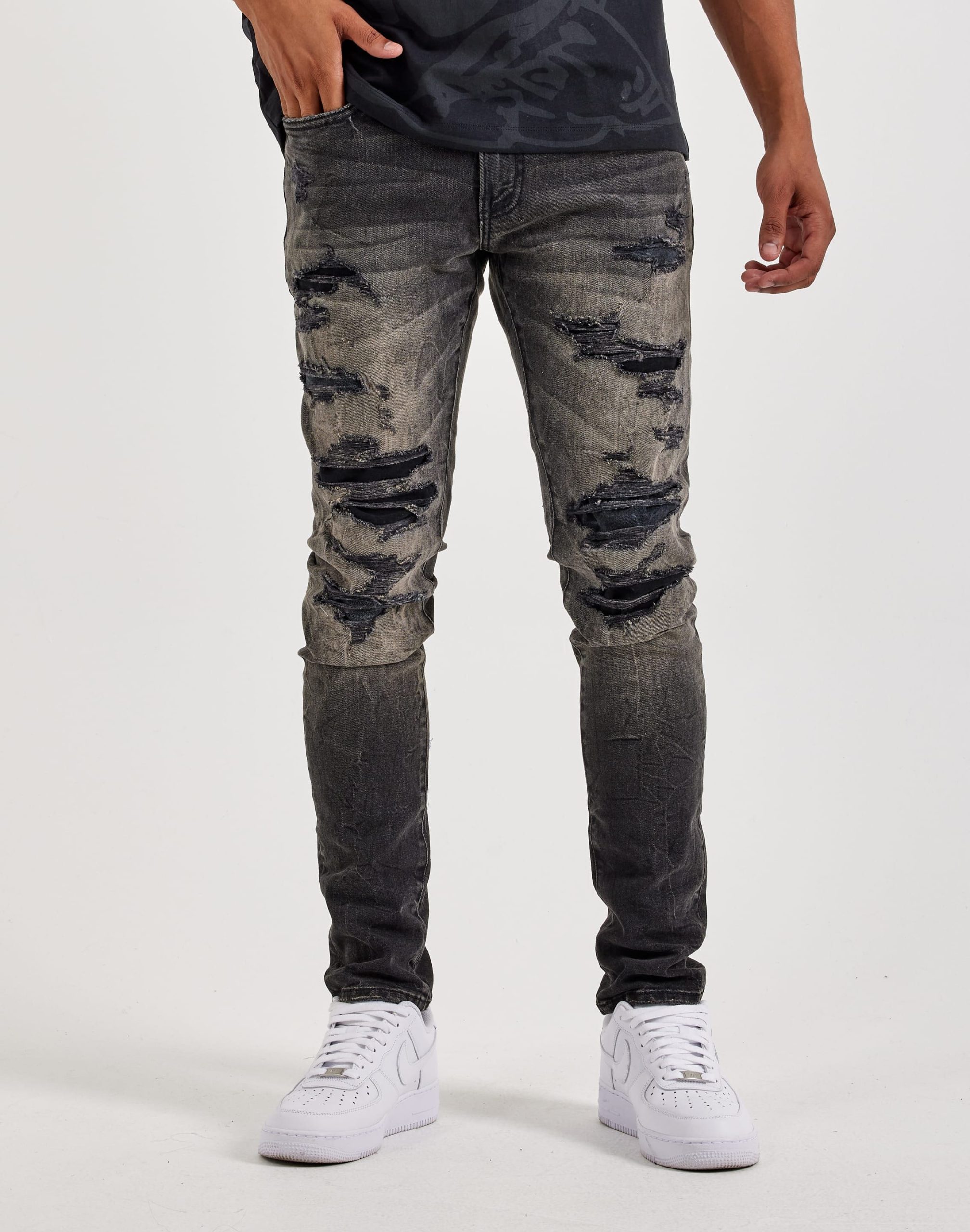 Jordan Craig Distressed Sean Slim Denim Jeans