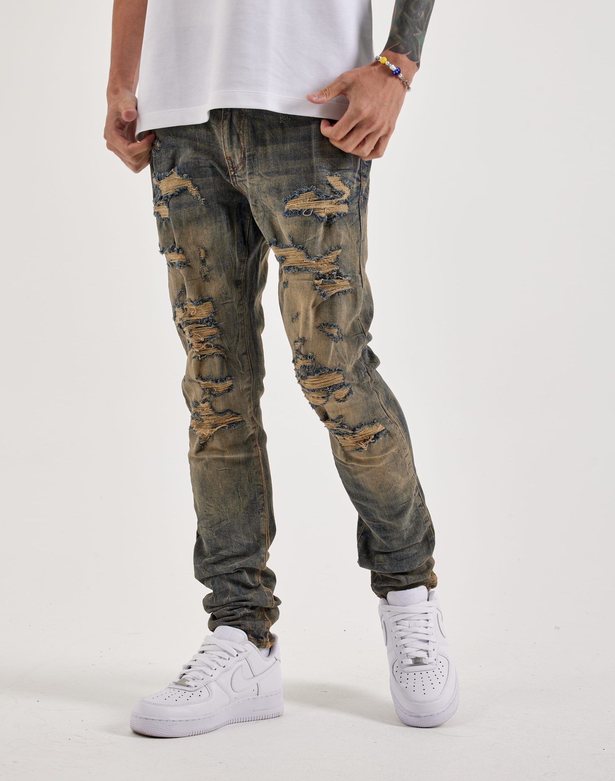 Jordan Craig Distressed Sean Denim Jeans - Image 2