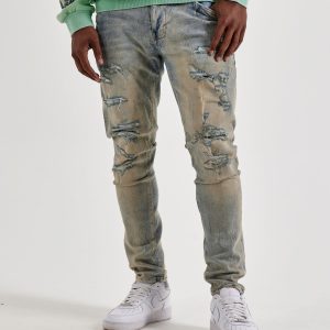 Jordan Craig  Distressed Slim Denim Jeans