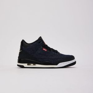 Jordan Air Jordan 3 Retro x Levi's 'Indigo and Gym Red' Grade-School