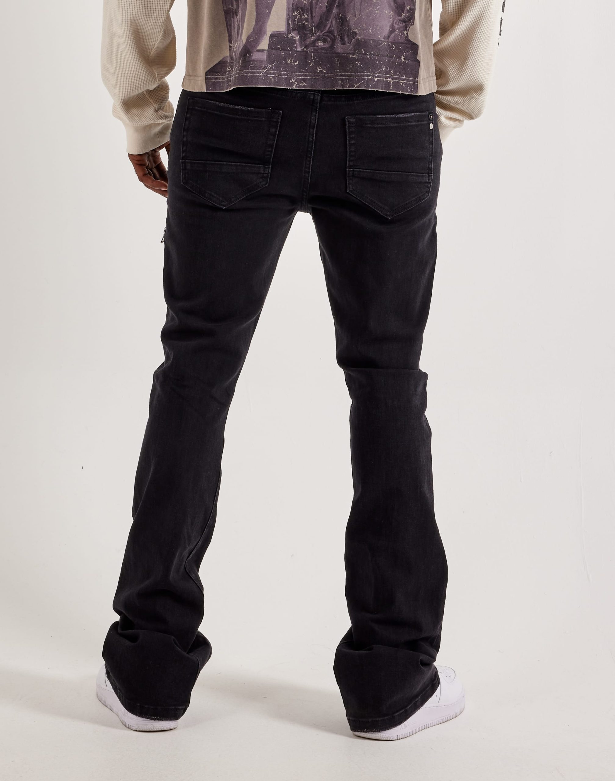 Kilogram Jet Black Zip Detail Jeans - Image 5