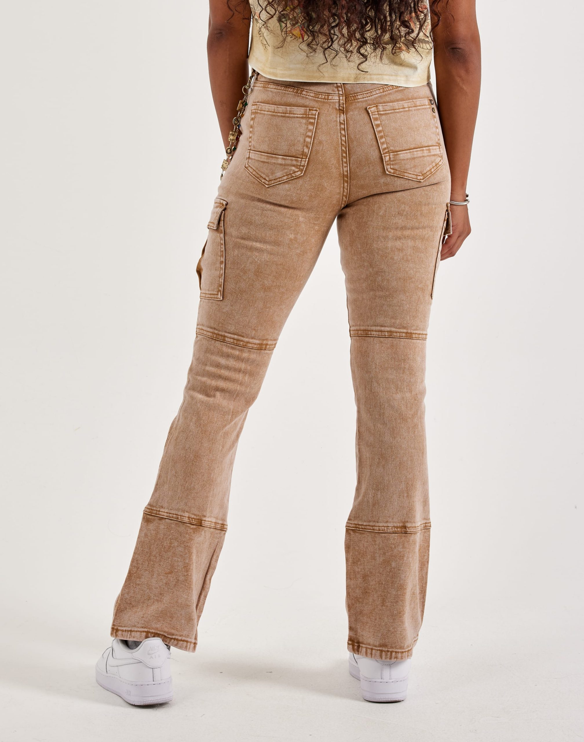 Kilogram Stacked Cargo Pocket Gemstone Denim Jeans - Image 4