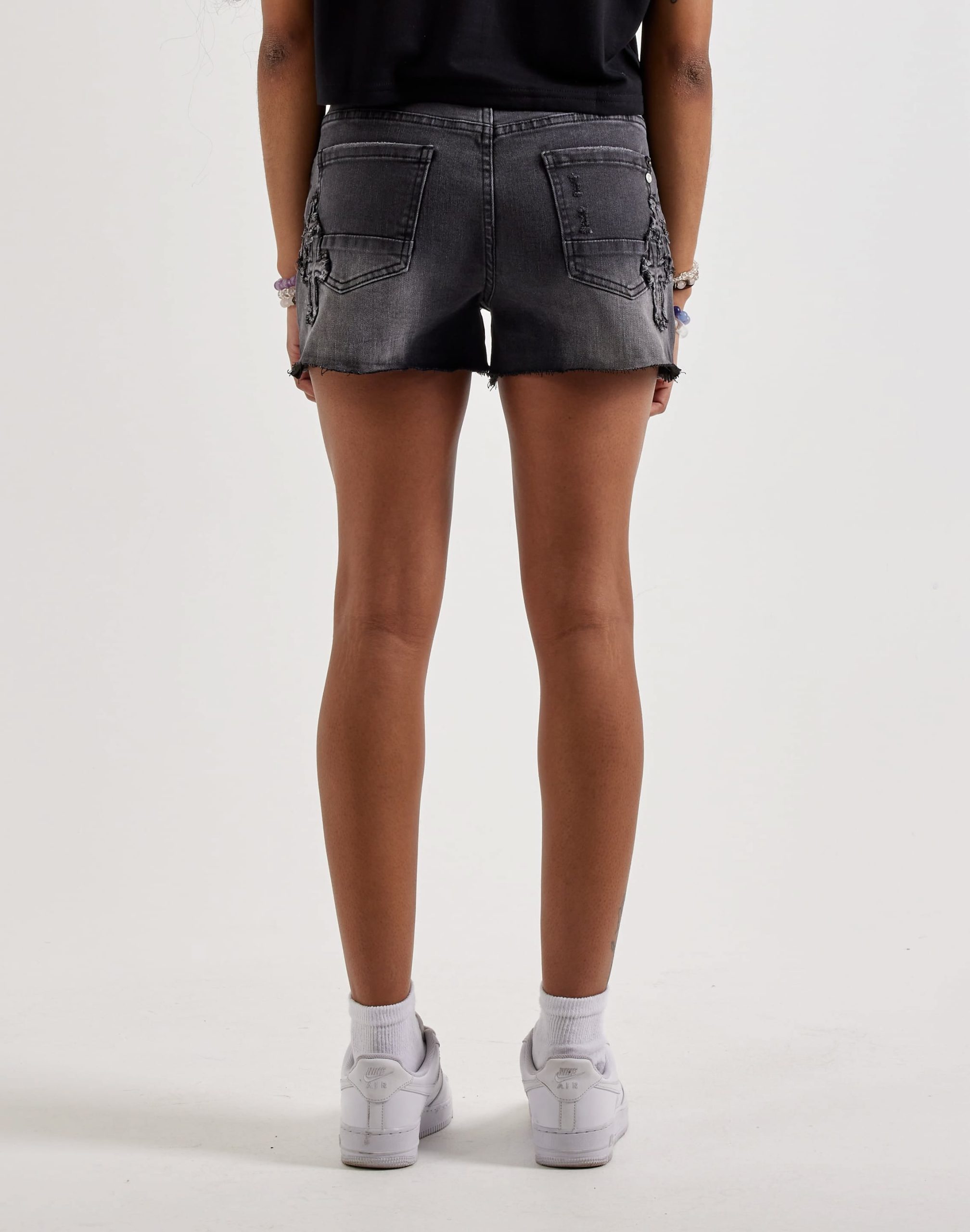 Kilogram Cross Denim Shorts - Image 4