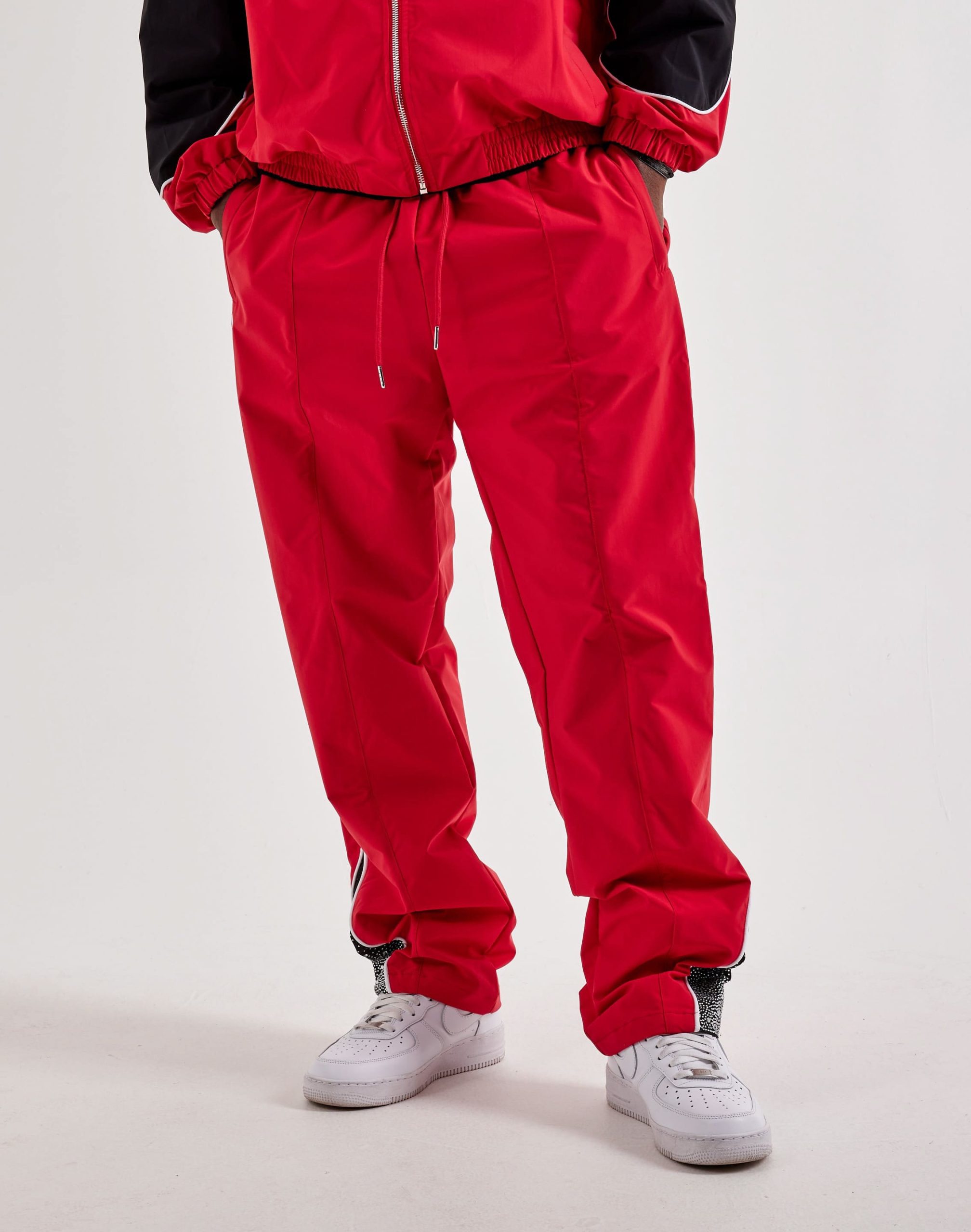 KINDRED CLOTHING Nylon Rhinestone Track Pants