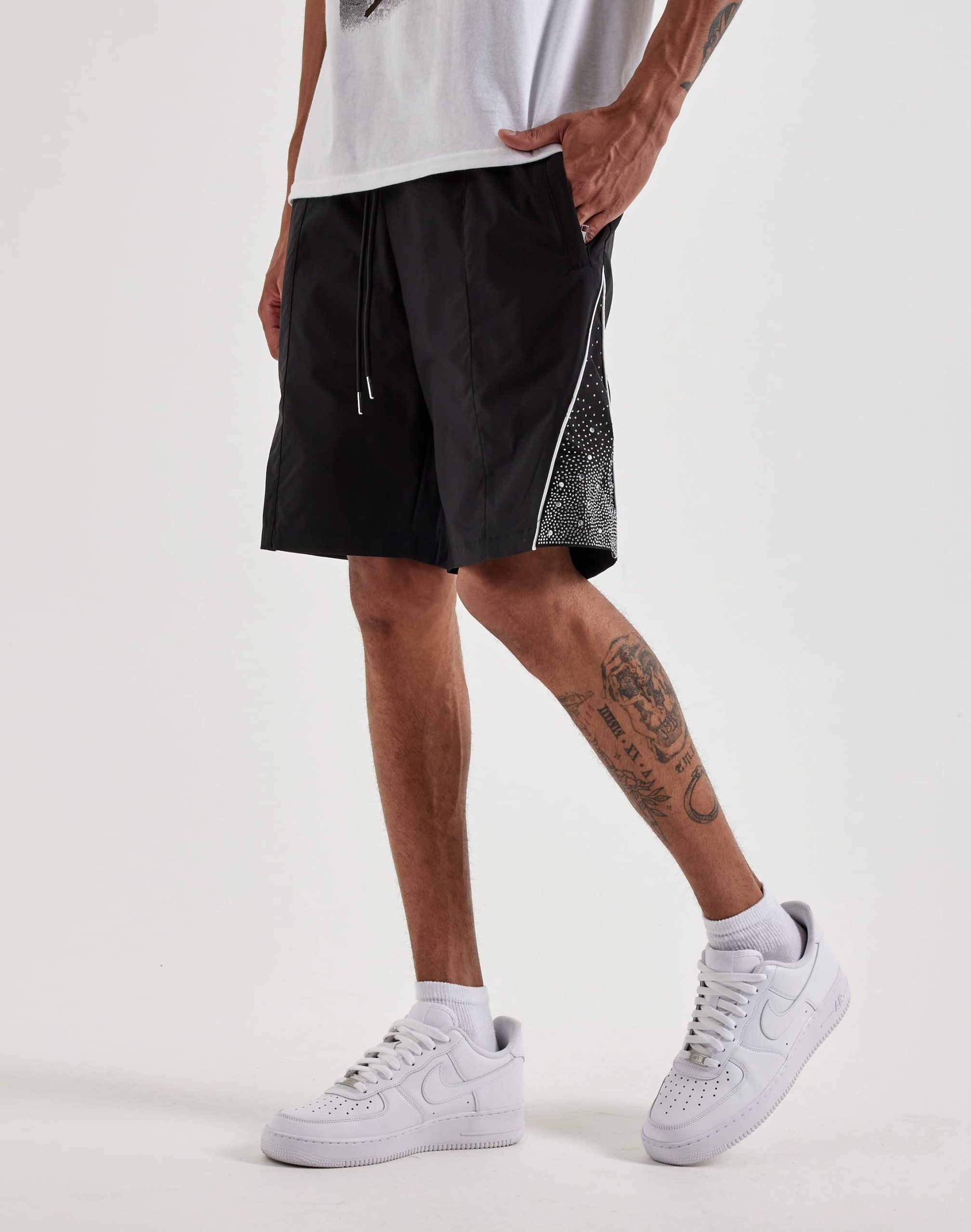 Kindred Rhinestone Nylon Shorts