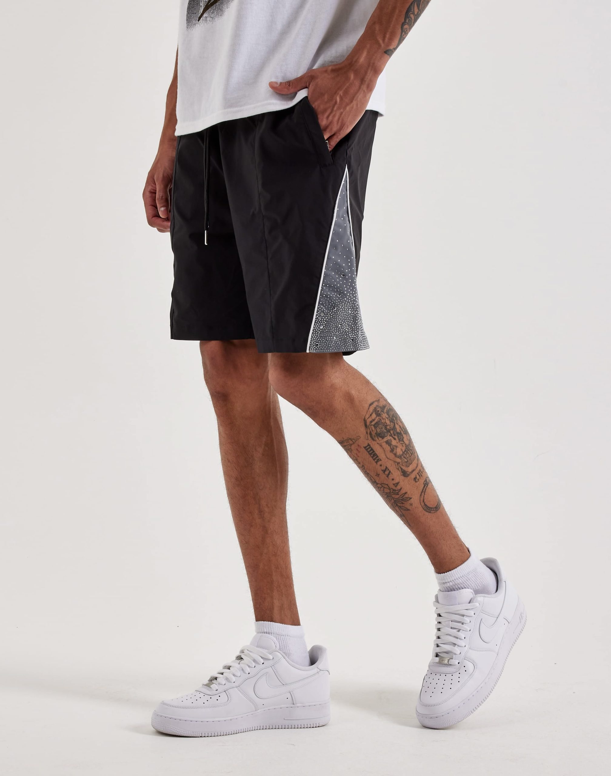 Kindred Rhinestone Nylon Shorts