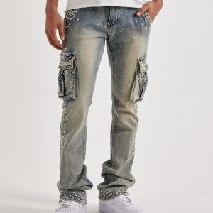 Kindred Pearl Stacked Cargo Denim Jeans