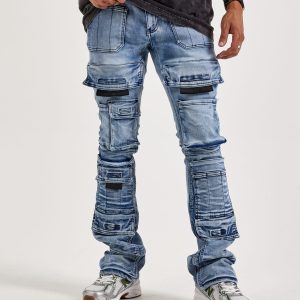 Kloud 9 Stacked Cargo Denim Jeans