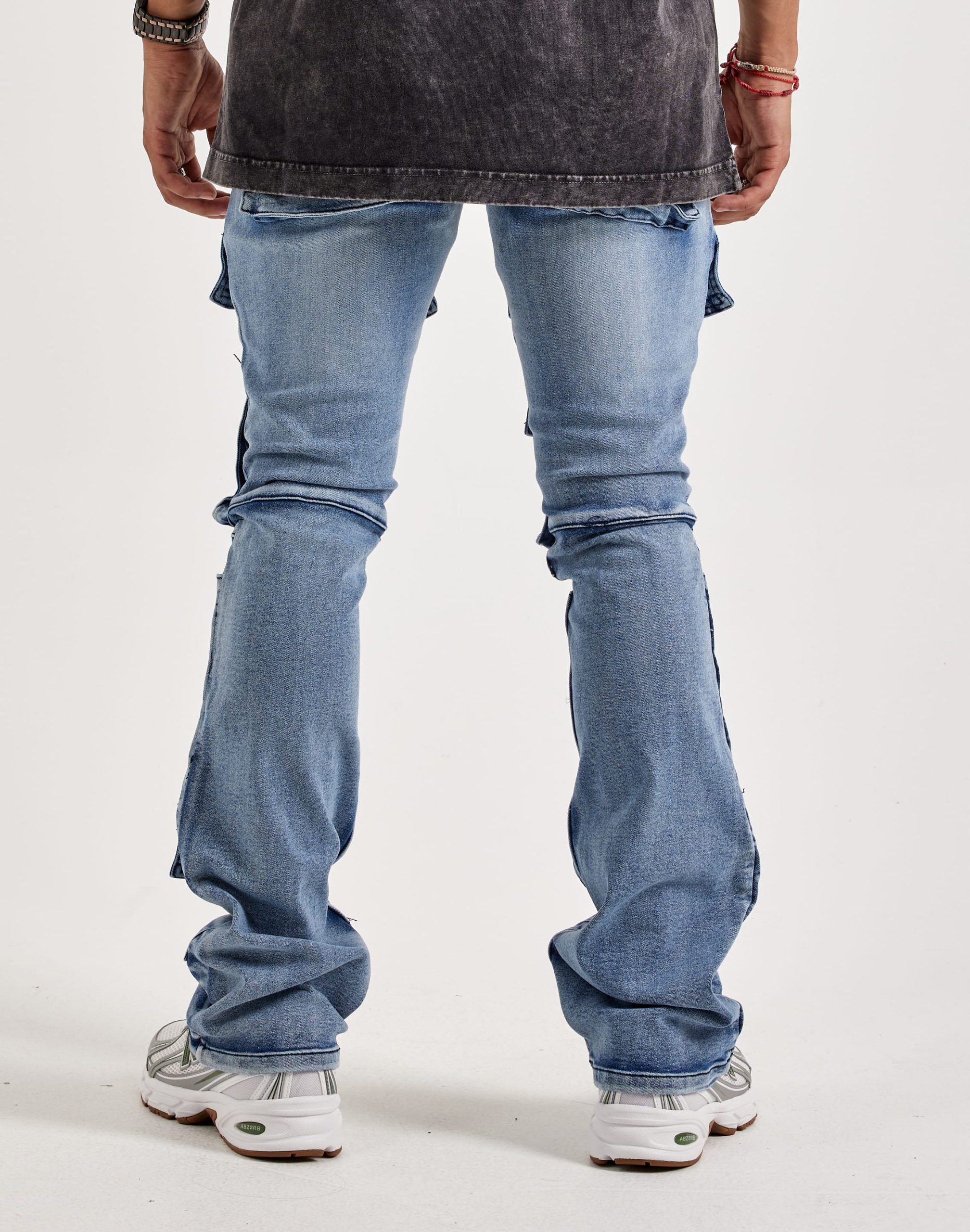 Kloud 9 Stacked Cargo Denim Jeans - Image 4