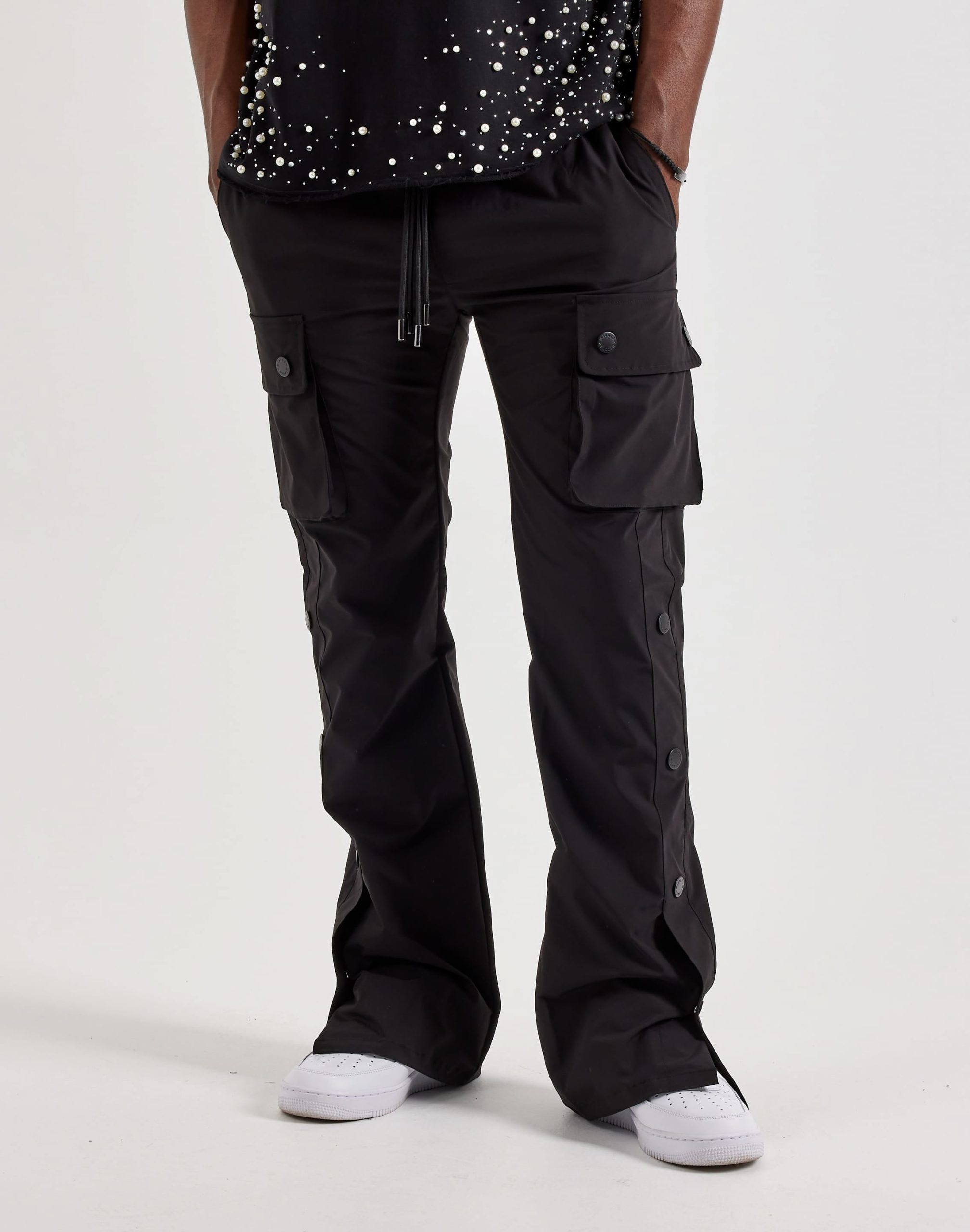 Kloud 9 Nylon Flare Cargo Pants