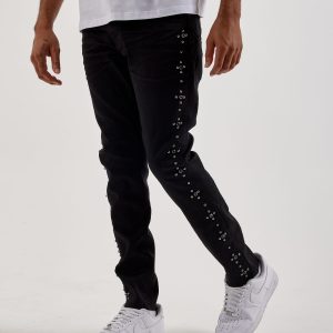 Kloud 9 Rhinestone Slim Denim Jeans