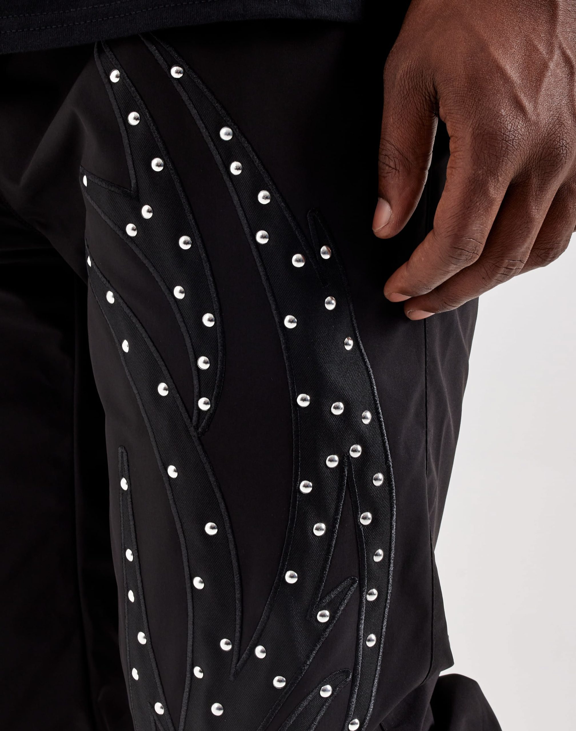 Kloud 9 Nylon Stacked Flare Stud Pants - Image 3