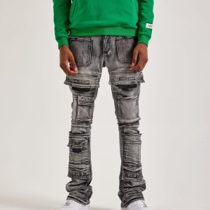Kloud 9 Straight Cargo Denim Jeans
